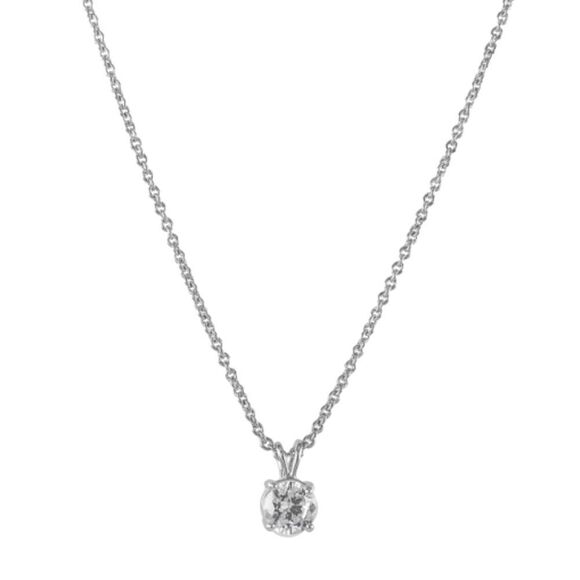 CZ by Kenneth Jay Lane Classic Round Pendant Necklace - Picture 4 of 6